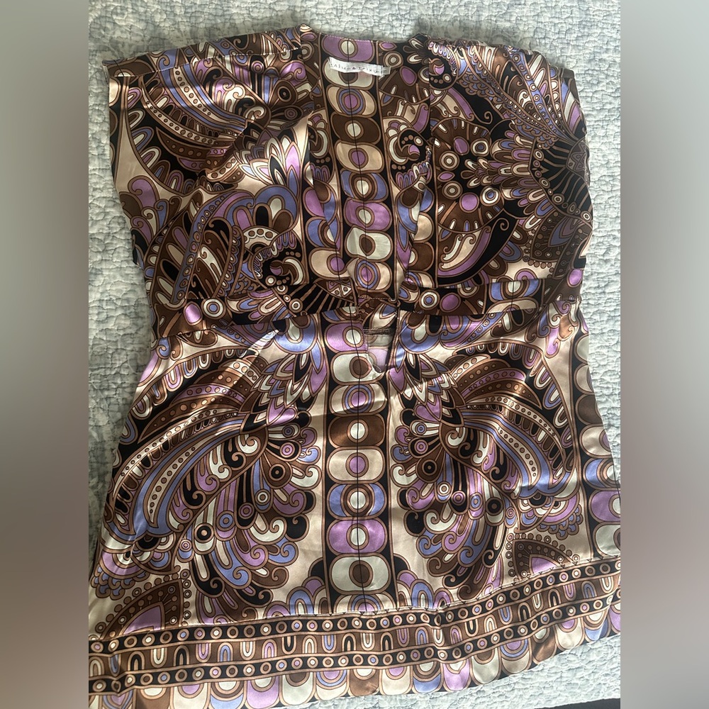 Y2K Alice & Trixie 100% silk Boho top